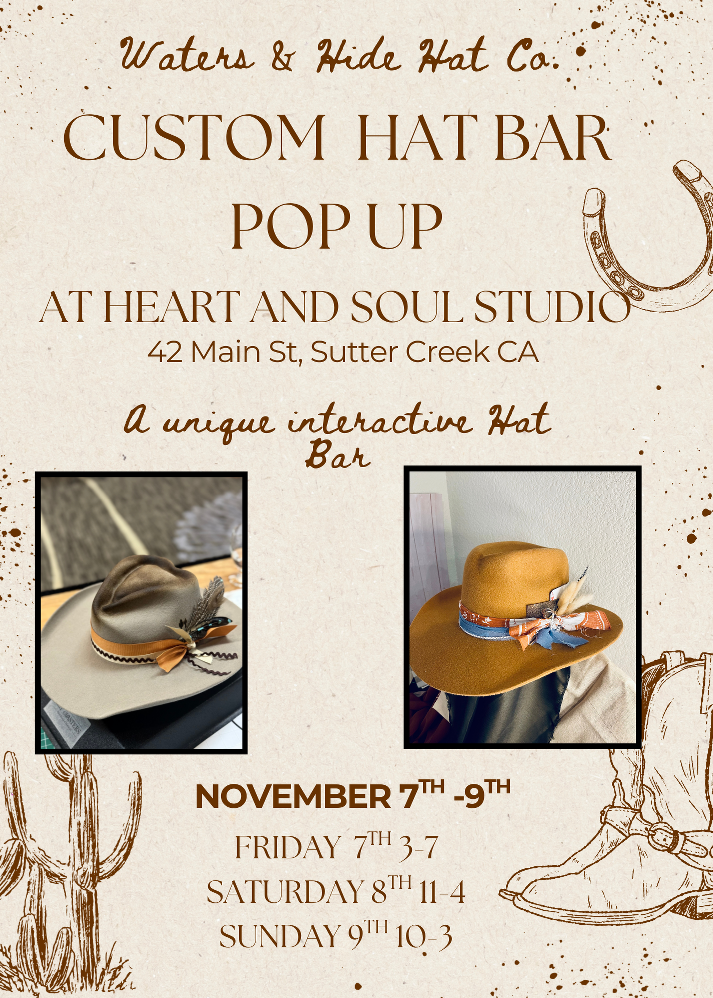 Custom Pop Up @ Heart and Soul in Sutter Creek Ca